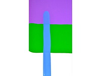 Roger raveel - even in de achteruitkijkspiegel kijken - met de hand bijgewerkte kleurenzeefdruk - afbeelding 3 van  5