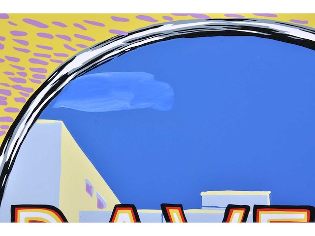 Roger raveel - even in de achteruitkijkspiegel kijken - met de hand bijgewerkte kleurenzeefdruk - afbeelding 5 van  5