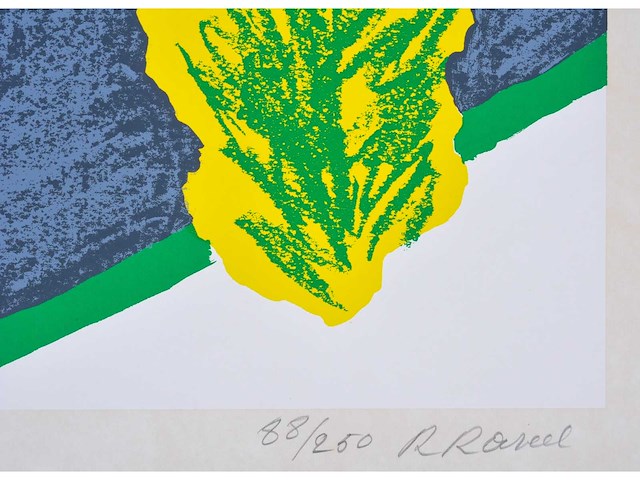 Roger raveel - geluidloze tuin - kleurenzeefdruk met spiegel - afbeelding 3 van  8