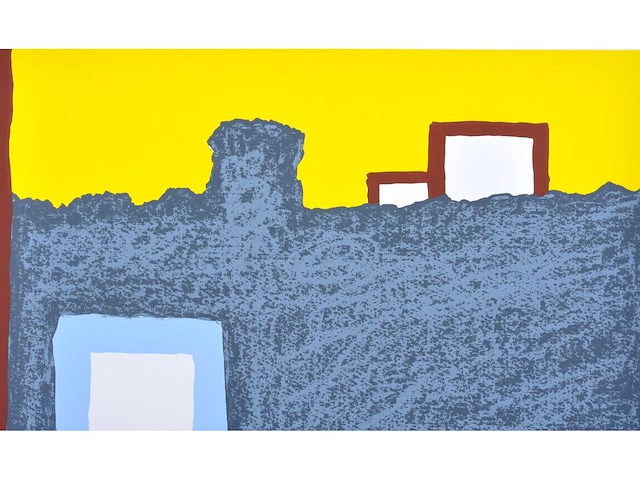 Roger raveel - geluidloze tuin - kleurenzeefdruk met spiegel - afbeelding 8 van  8