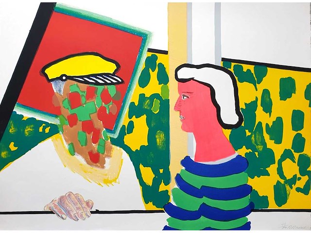 Roger raveel - genesis 12 - litho - afbeelding 1 van  3