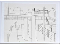 Roger raveel - grafisch panorama met doel - offset - afbeelding 2 van  5