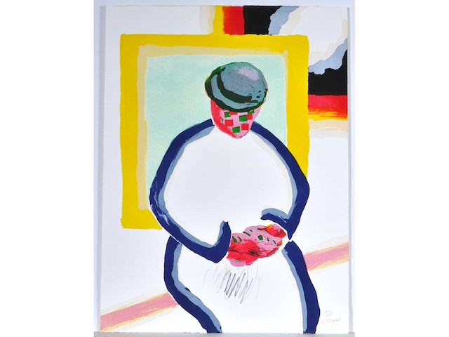 Roger raveel - la berceuse - litho - afbeelding 2 van  8