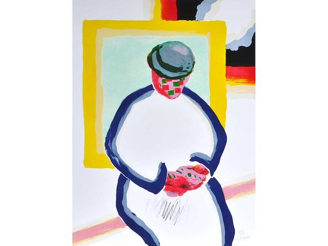 Roger raveel - la berceuse - litho - afbeelding 1 van  8