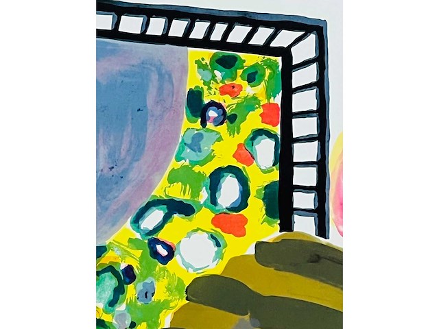 Roger raveel - man op stoel - kleurenlithografie - afbeelding 4 van  10