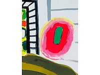 Roger raveel - man op stoel - kleurenlithografie - afbeelding 6 van  10