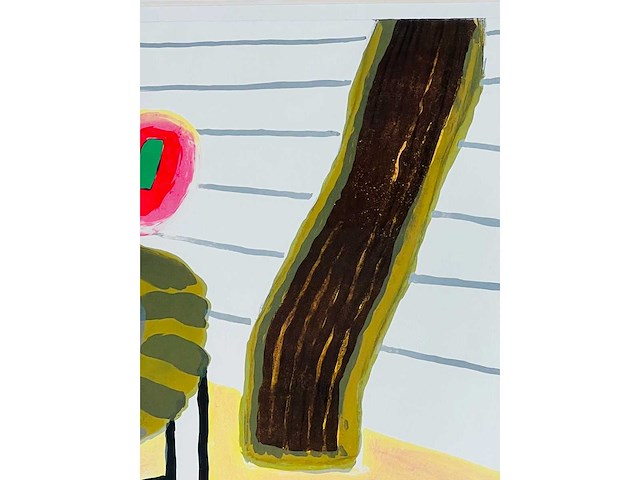 Roger raveel - man op stoel - kleurenlithografie - afbeelding 7 van  10