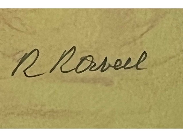 Roger raveel - man op stoel - kleurenlithografie - afbeelding 8 van  10