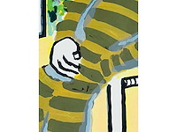 Roger raveel - man op stoel - kleurenlithografie - afbeelding 9 van  10