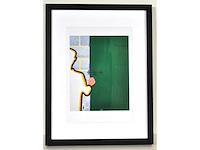 Roger raveel - man voor deur met grendel - offset