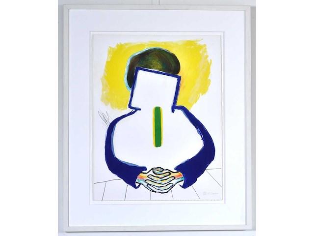 Roger raveel - meditatie - litho - afbeelding 1 van  8