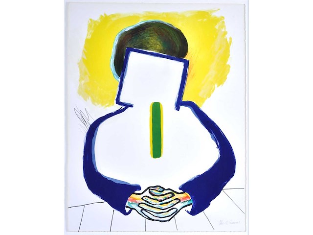 Roger raveel - meditatie - litho - afbeelding 2 van  8