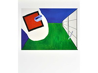 Roger raveel - muur en grasveld - offset - afbeelding 2 van  3