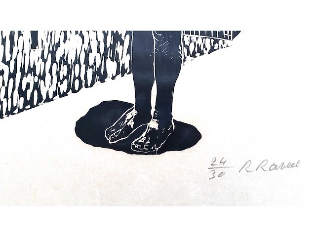 Roger raveel - naakt (i) - houtsnede - afbeelding 2 van  3