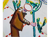 Roger raveel - vader plant een boompje in de witte ruimte van de aarde - offset - afbeelding 1 van  8