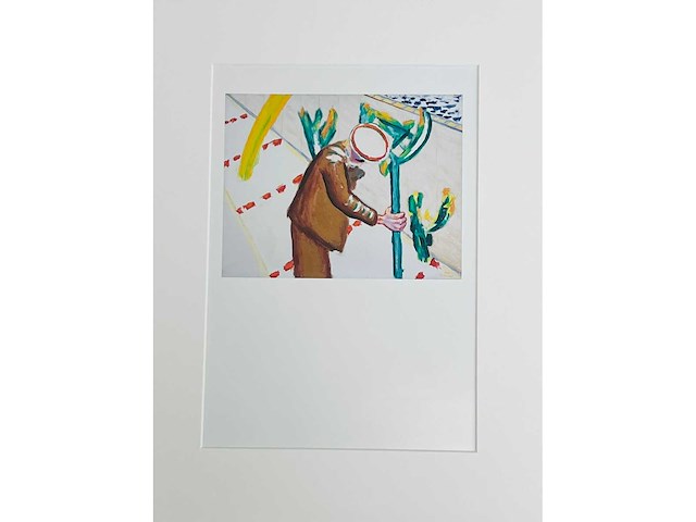 Roger raveel - vader plant een boompje in de witte ruimte van de aarde - offset - afbeelding 2 van  8