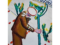 Roger raveel - vader plant een boompje in de witte ruimte van de aarde - offset - afbeelding 3 van  8