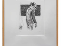 Roger raveel (1921-2013), 'een mens', 1987, etching, n° 4/30 32.5 x 27.5 cm. (12.80 x 10.83 in.), frame: 82.5 x 62.5 cm. (32.47 x 24.60 in.) - afbeelding 2 van  6