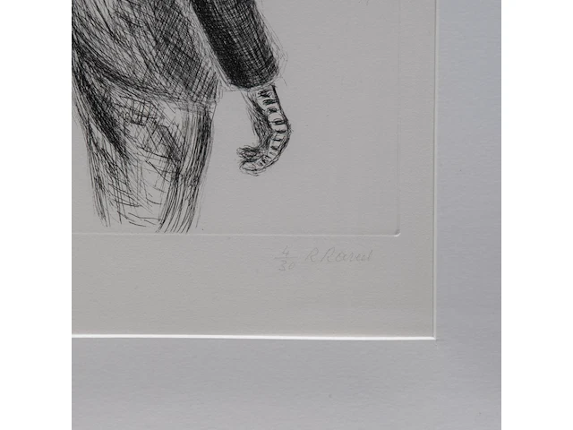 Roger raveel (1921-2013), 'een mens', 1987, etching, n° 4/30 32.5 x 27.5 cm. (12.80 x 10.83 in.), frame: 82.5 x 62.5 cm. (32.47 x 24.60 in.) - afbeelding 4 van  6