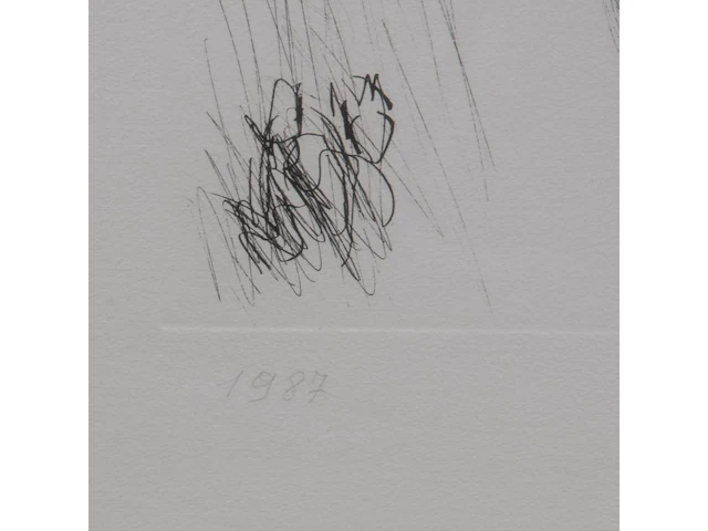 Roger raveel (1921-2013), 'een mens', 1987, etching, n° 4/30 32.5 x 27.5 cm. (12.80 x 10.83 in.), frame: 82.5 x 62.5 cm. (32.47 x 24.60 in.) - afbeelding 5 van  6