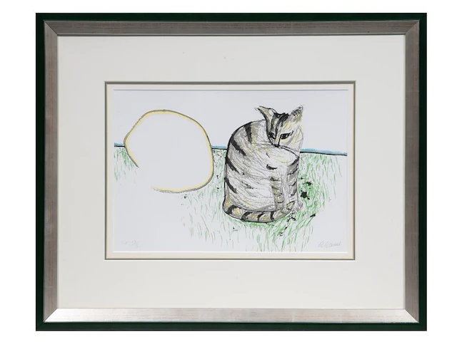 Roger raveel (1921-2013), 'felix vulgaris', silkscreen, artist proof, n° ix/x 28 x 40 cm. (11.01 x 15 3/4 in.), frame: 53 x 65 cm. (20.87 x 25.58 in.) - afbeelding 2 van  5