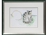 Roger raveel (1921-2013), 'felix vulgaris', silkscreen, artist proof, n° ix/x 28 x 40 cm. (11.01 x 15 3/4 in.), frame: 53 x 65 cm. (20.87 x 25.58 in.) - afbeelding 2 van  5