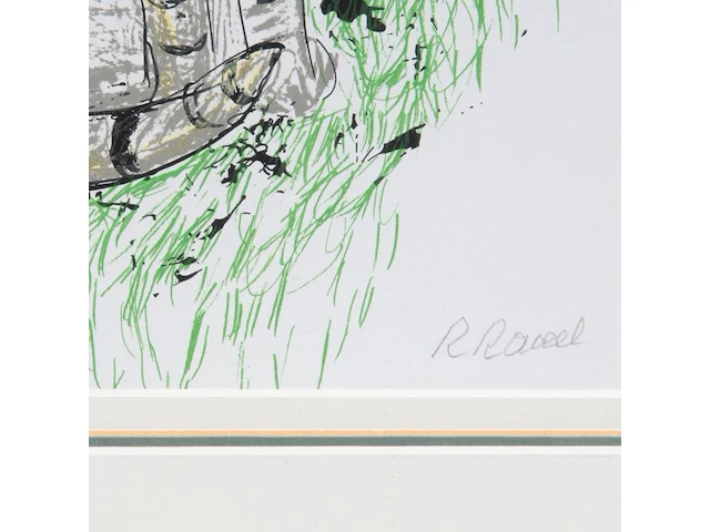 Roger raveel (1921-2013), 'felix vulgaris', silkscreen, artist proof, n° ix/x 28 x 40 cm. (11.01 x 15 3/4 in.), frame: 53 x 65 cm. (20.87 x 25.58 in.) - afbeelding 4 van  5
