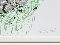 Roger raveel (1921-2013), 'felix vulgaris', silkscreen, artist proof, n° ix/x 28 x 40 cm. (11.01 x 15 3/4 in.), frame: 53 x 65 cm. (20.87 x 25.58 in.) - afbeelding 4 van  5