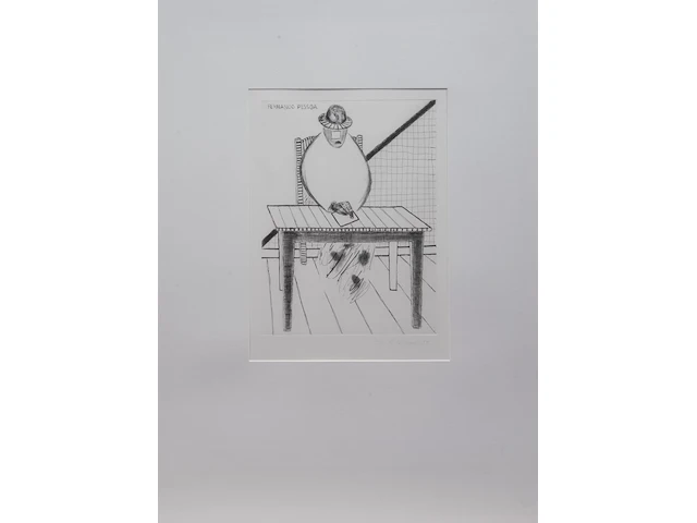 Roger raveel (1921-2013), 'fernando pessoa', 1982, etching, n° 3/30 35 x 26 cm. (13.77 x 10.24 in.), frame: 82 x 62.5 cm. (32.28 x 24.60 in.) - afbeelding 2 van  6