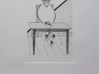 Roger raveel (1921-2013), 'fernando pessoa', 1982, etching, n° 3/30 35 x 26 cm. (13.77 x 10.24 in.), frame: 82 x 62.5 cm. (32.28 x 24.60 in.) - afbeelding 2 van  6