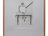 Roger raveel (1921-2013), 'fernando pessoa', 1982, etching, n° 3/30 35 x 26 cm. (13.77 x 10.24 in.), frame: 82 x 62.5 cm. (32.28 x 24.60 in.) - afbeelding 3 van  6
