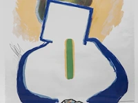 Roger raveel (1921-2013), 'meditatie', 1990, lithograph, n° 85/100 66 x 51 cm. (25.98 x 20.07 in.), frame: 75.5 x 59.5 cm. (29.71 x 23.42 in.)