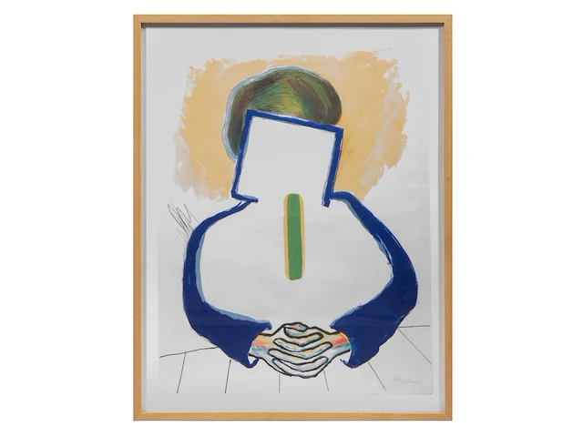 Roger raveel (1921-2013), 'meditatie', 1990, lithograph, n° 85/100 66 x 51 cm. (25.98 x 20.07 in.), frame: 75.5 x 59.5 cm. (29.71 x 23.42 in.) - afbeelding 2 van  6