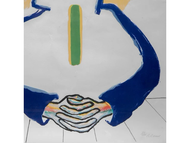 Roger raveel (1921-2013), 'meditatie', 1990, lithograph, n° 85/100 66 x 51 cm. (25.98 x 20.07 in.), frame: 75.5 x 59.5 cm. (29.71 x 23.42 in.) - afbeelding 5 van  6
