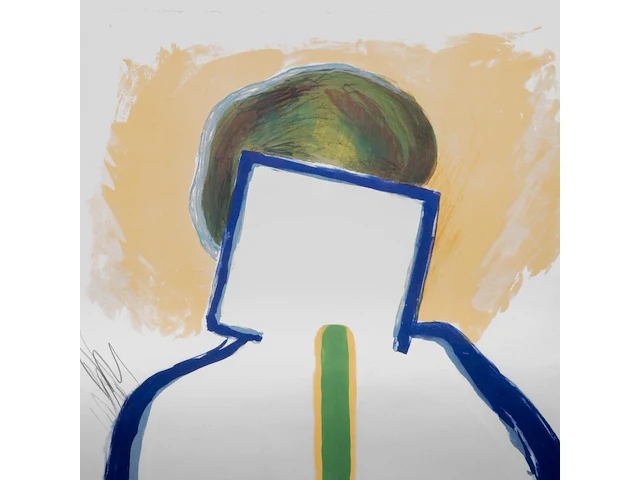Roger raveel (1921-2013), 'meditatie', 1990, lithograph, n° 85/100 66 x 51 cm. (25.98 x 20.07 in.), frame: 75.5 x 59.5 cm. (29.71 x 23.42 in.) - afbeelding 6 van  6