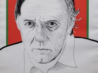 Roger raveel (1921-2013), self-portrait, lithograph, n° 199/200 74 x 54 cm. (29.12 x 21.26 in.), frame: 94 x 74 cm. (37.00 x 29.12 in.)