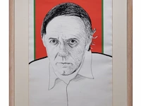 Roger raveel (1921-2013), self-portrait, lithograph, n° 199/200 74 x 54 cm. (29.12 x 21.26 in.), frame: 94 x 74 cm. (37.00 x 29.12 in.) - afbeelding 2 van  5