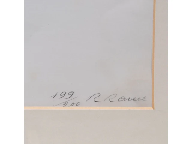 Roger raveel (1921-2013), self-portrait, lithograph, n° 199/200 74 x 54 cm. (29.12 x 21.26 in.), frame: 94 x 74 cm. (37.00 x 29.12 in.) - afbeelding 4 van  5