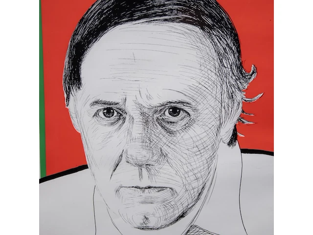 Roger raveel (1921-2013), self-portrait, lithograph, n° 199/200 74 x 54 cm. (29.12 x 21.26 in.), frame: 94 x 74 cm. (37.00 x 29.12 in.) - afbeelding 5 van  5
