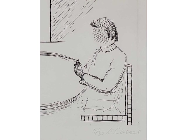 Roger raveel (machelen 1921-2013) met de hand ingekleurd topwerk - afbeelding 3 van  9