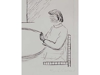 Roger raveel (machelen 1921-2013) met de hand ingekleurd topwerk - afbeelding 3 van  9