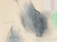Roger somville (1923-2014), self-portrait, mixed media on paper 106 x 70 cm. (41.72 x 27.55 in.), frame: 126 x 90 cm. (49.60 x 35.42 in.) - afbeelding 4 van  5