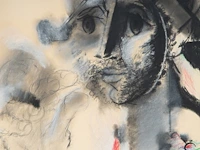 Roger somville (1923-2014), self-portrait, mixed media on paper 106 x 70 cm. (41.72 x 27.55 in.), frame: 126 x 90 cm. (49.60 x 35.42 in.) - afbeelding 5 van  5