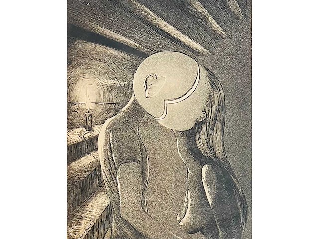 Roger van akelijen - ets - afbeelding 1 van  9