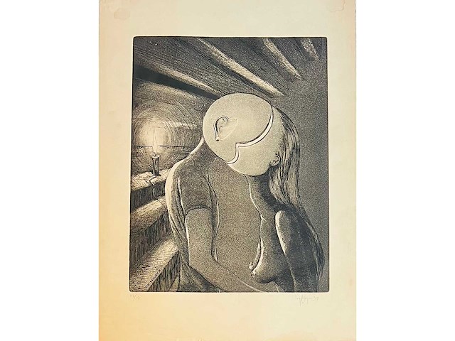 Roger van akelijen - ets - afbeelding 3 van  9