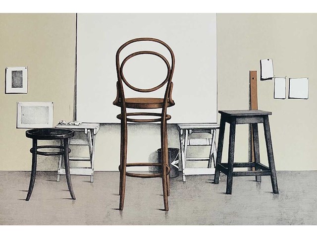 Roger wittevrongel - het atelier - kleurenzeefdruk - afbeelding 3 van  10