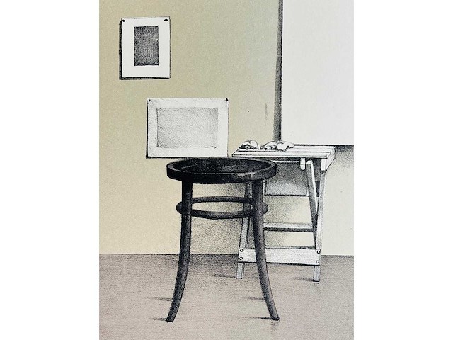 Roger wittevrongel - het atelier - kleurenzeefdruk - afbeelding 10 van  10