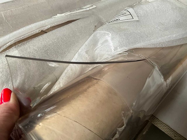 Rol crystal film transparant zeil (lxbxd) 2 meter x 1000 mm x 2 mm dik (3x) - afbeelding 4 van  7