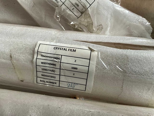 Rol crystal film transparant zeil (lxbxd) 2 meter x 1000 mm x 2 mm dik (3x) - afbeelding 5 van  7