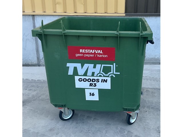 Rolcontainer 1100l zonder deksel - afbeelding 5 van  6